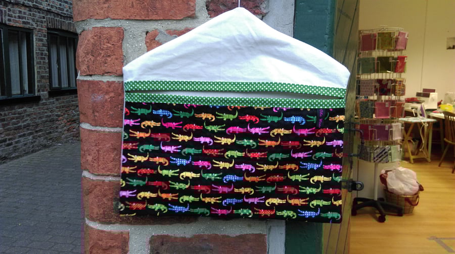 Alligators Quilted Multi Use Bag - Pegs, Car Tidy, Nappy Holder etc.