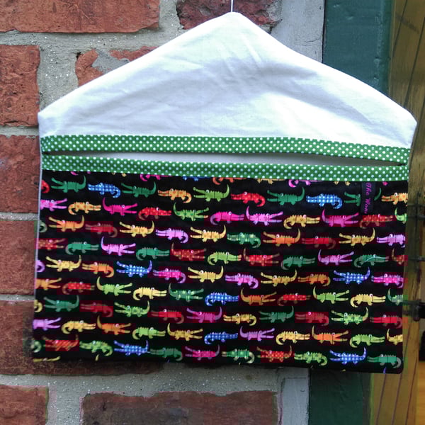 Alligators Quilted Multi Use Bag - Pegs, Car Tidy, Nappy Holder etc.