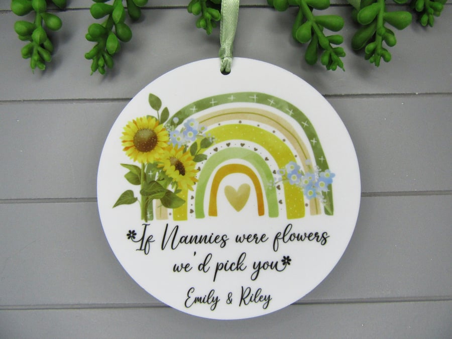 Personalised If Nannies were flowers we'd pick you. Mother's Day Gift, Sunflower