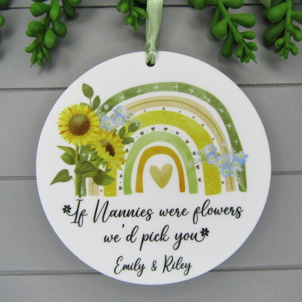 Personalised If Nannies were flowers we'd pick you. Mother's Day Gift, Sunflower