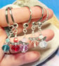 Colourful sparkly crystal Guardian Angel keyrings - Image 2