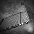 Chicago Skyscraper Photograph. Trump Tower in Black and White