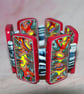 Retro-Punk Designer Cuff Bracelet - Handmade - Unique and Original - Image 3
