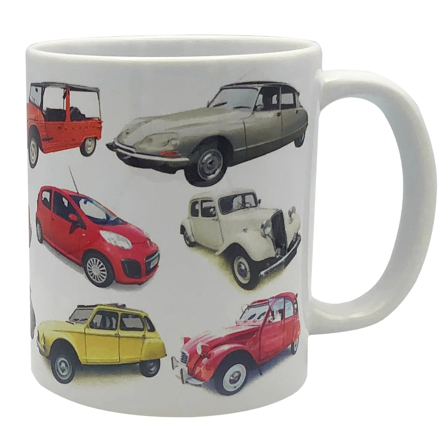 Citroen Classic French Cars - 11oz Ceramic Mug - Plain or Birthday