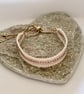 Golden Pink and Cream Beadwork Slider Bracelet - Image 3