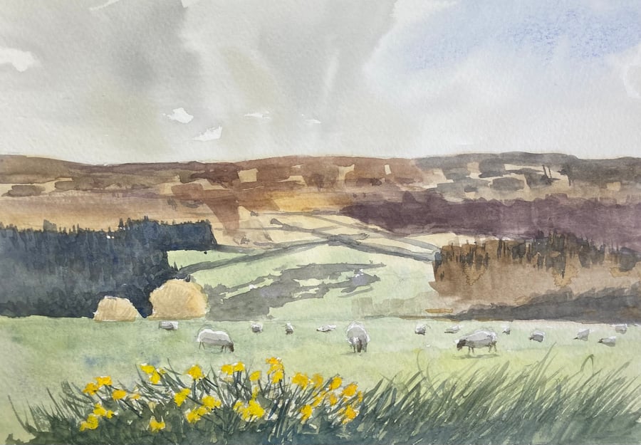 Battersby en plein air (Pure Original Watercolour)