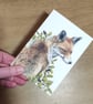 Wildlife greetings cards, pack of 3, A6 size blank notelets, fox, badger, rabbit - Image 4