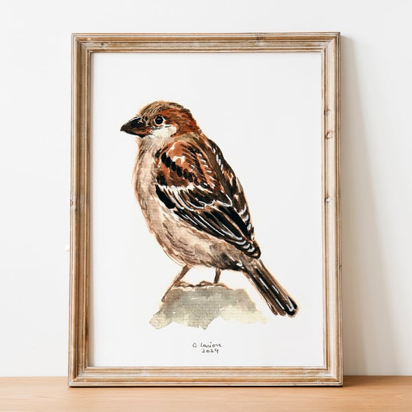 Sparrow A5 Inkjet Print