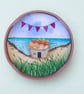 Handmade Beach Cottage Fridge Magnet, Mini Sea Glass Watercolour Sustainable Art - Image 6