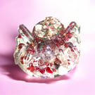 Garnet & Watermelon Tourmaline Lepidolite Crystal Spider  