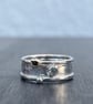 Aquamarine Stack Ring, aquamarine ring, silver stack ring, mixed metals, stack - Image 4