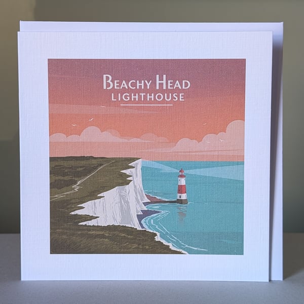 Beachy Head Lighthouse Greeting Card - Blank Inside