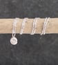 Necklace - Silver flower pebble pendant necklace - Image 8
