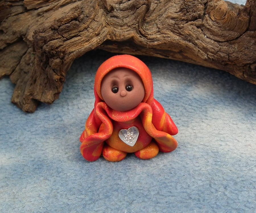 Tiny Gnome Maiden 'Bea' 1.5" OOAK Sculpt by Ann Galvin