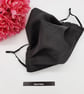 Face mask,  medium,  3 layer,  nose wire, washable, adjustable, black  - Image 1