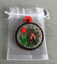 Hand Embroidered Black Cat Brooch - Image 4