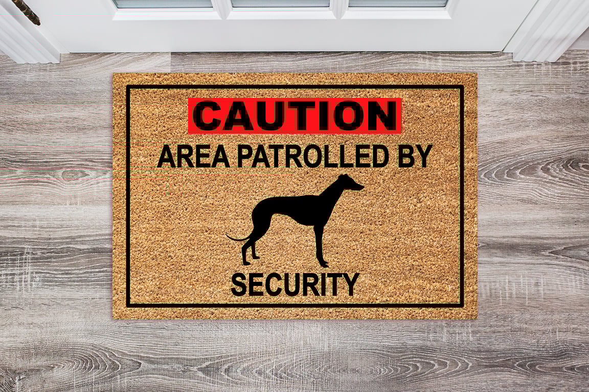 Greyhound Security Door Mat No.1 - Greyhound Welcome Mat - 3 Sizes