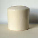Small minimalist vase in while stoneware