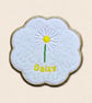 Daisy Candle Coaster - Embroidered April Birth Flower Decor