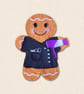 Hairdresser Gingerbread Decoration - Embroidered Salon Character