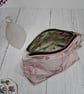 Hand Printed Linen Zipped Cosmetic Bag - Image 1