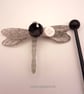 Handmade Fused Glass Dragonfly Garden Stake “Dory “ - Image 5