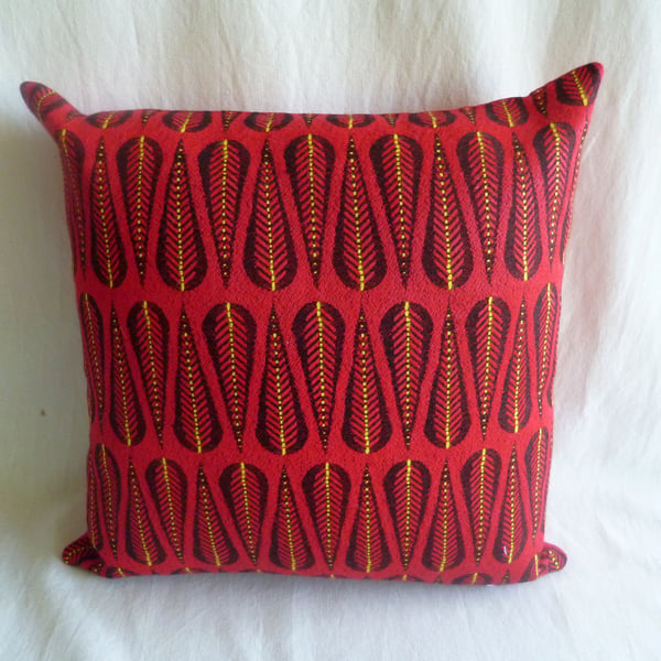 1950s vintage woven fabric cushion cover