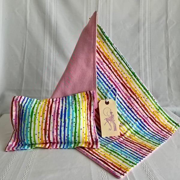 Stripes Dolls Pillow and Matching Blanket