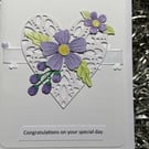 Handmade wedding day card