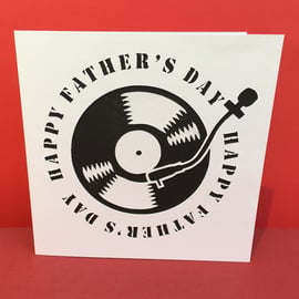 Vinyl Record Father's Day Card