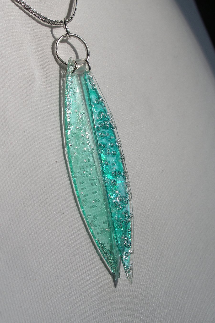 Two piece turquoise pendant.
