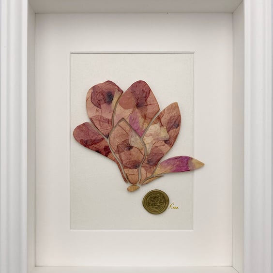 Bois-de-Vincennes, botanical artwork made of poppy and rose petals