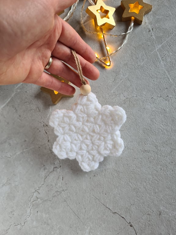Handmade Crochet Star Ornament