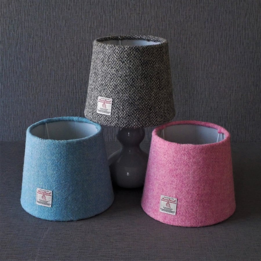 Harris Tweed small lampshade pastel empire table lamp shade