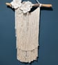 White Macrame Wall Hanging Driftwood - Boho Decor - Handmade UK