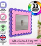 Scalloped Light Switch Surround – Decorative Wavy Edge Switch Cover – 33 Colours - Image 2