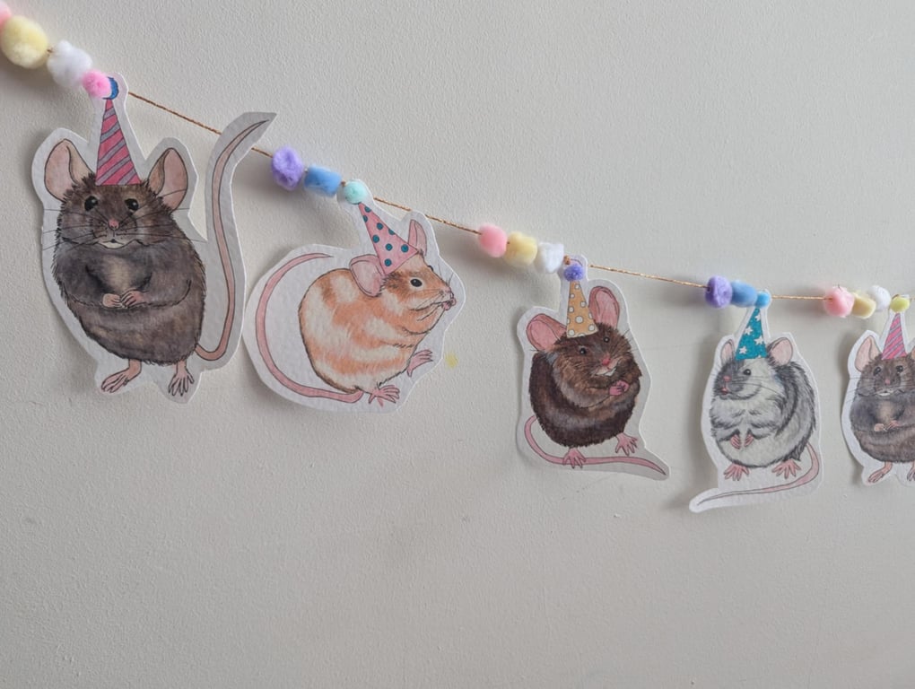Mouse Birthday Bunting
