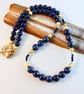 Lapis Lazuli Necklace With Swarovski Crystals - Handmade In Devon - Image 7