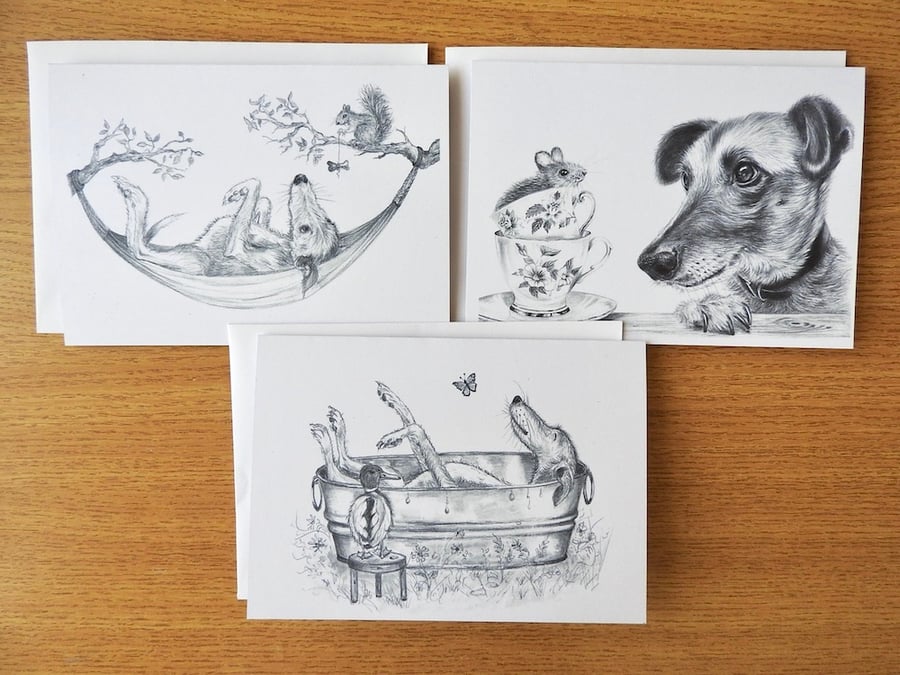 Pack of 3 Whippet Cards