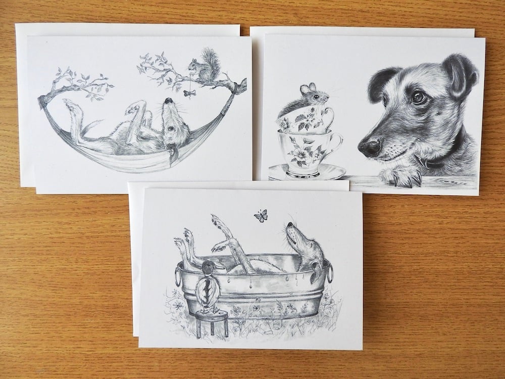 Pack of 3 Whippet Cards