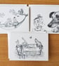 Pack of 3 Whippet Cards