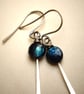 Deep Indigo Labradorite and Sterling Silver Earrings - Image 3