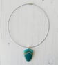 Fused Glass Pebble Pendant and Choker - Image 3