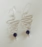 Amethyst squiggle earrings  - Image 1