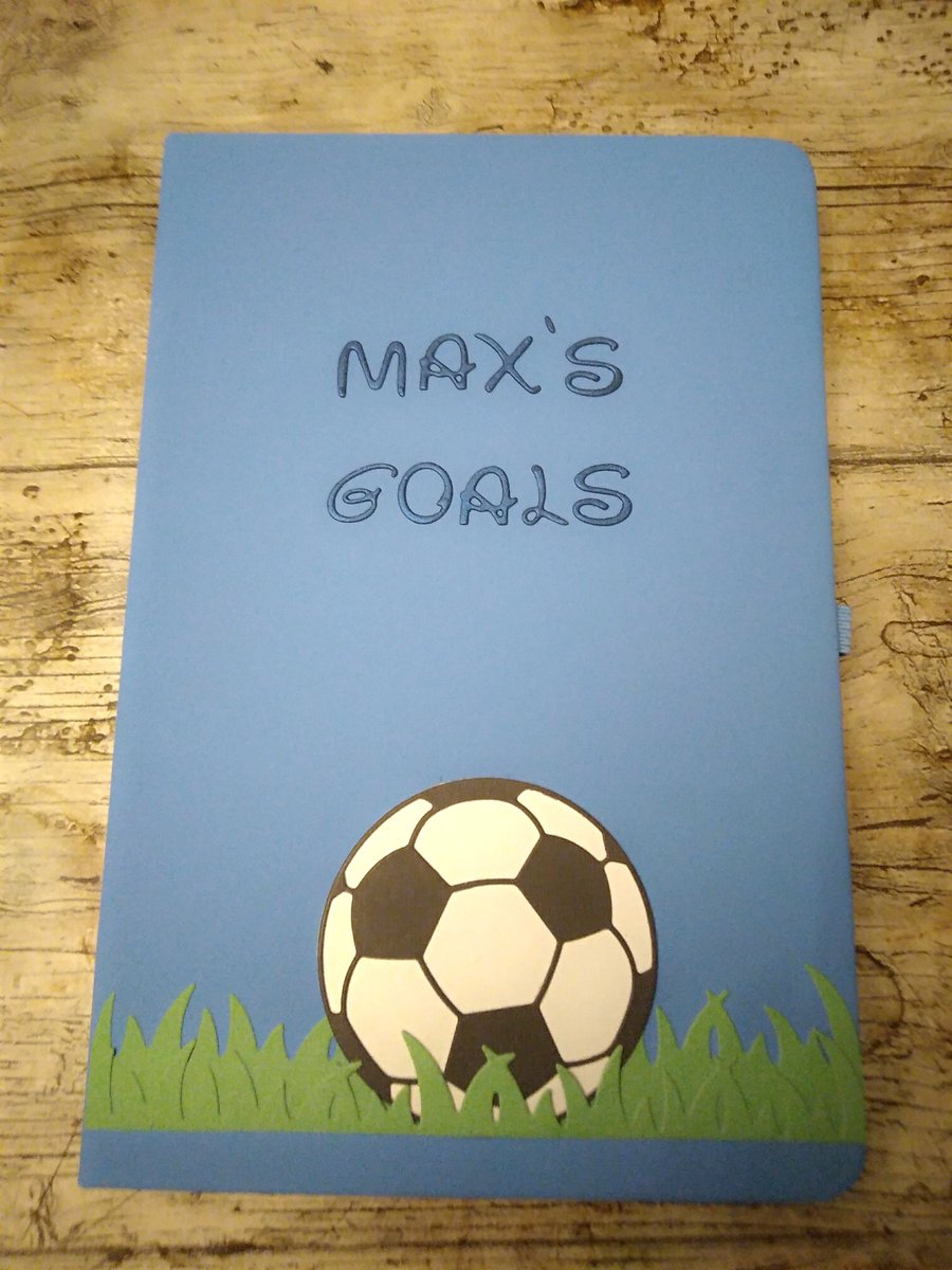 A5 personalised notebook football theme - Folksy