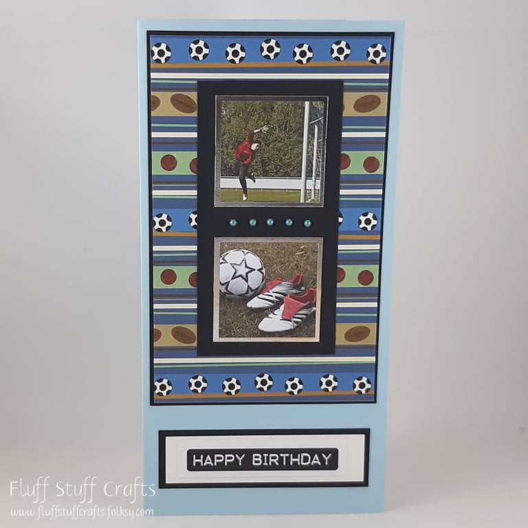 Handmade football themed birthday card 