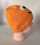 Childrens hand knitted smiley face hat - Folksy