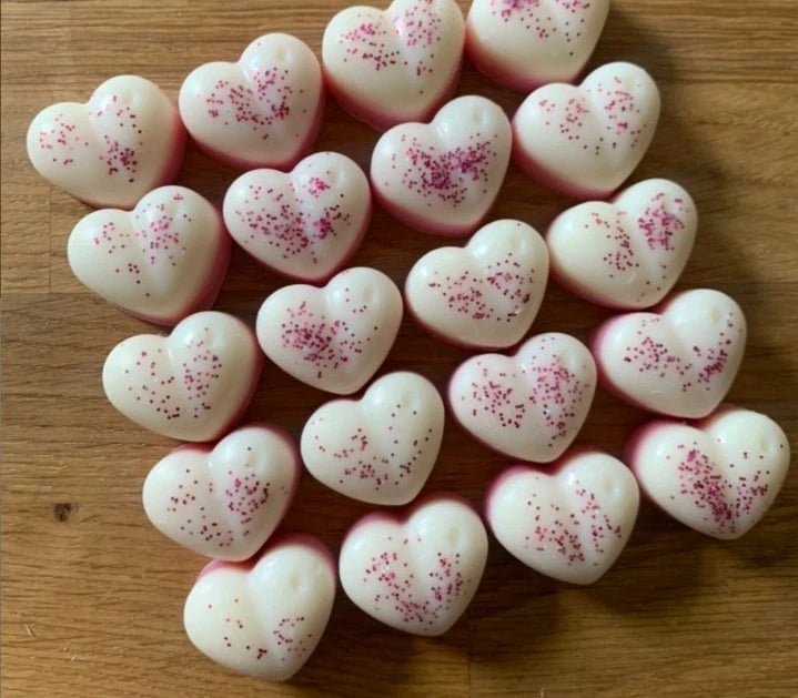 Handmade to order 6 luxury heart wax melts 