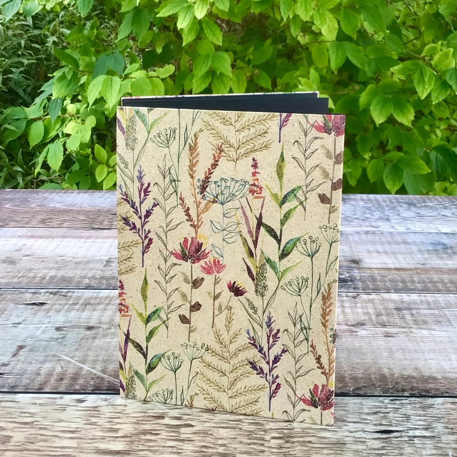 Concertina Photo Album with Wildflowers and Grasses