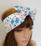 Women hair scarf self tie cotton head scarf dolly bow headband bandanna - Image 3